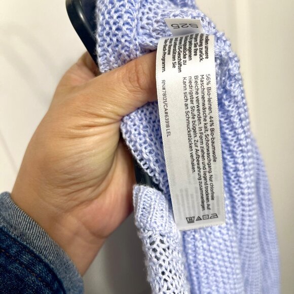 Eileen Fisher Linen-Cotton Raglan-Sleeve Sweater M - Picture 10 of 14